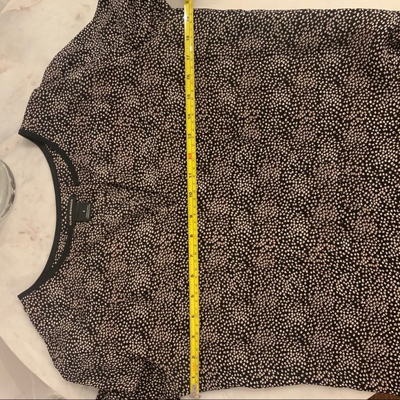 Club Monaco black and cream dots silk V neck Dress with  pockets - Picture 8 of 14